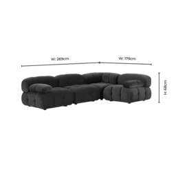 DUSK Bondi Small Right Hand L Shape Sofa -  Rich Green - thumbnail 7
