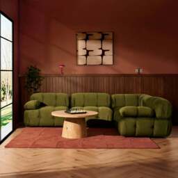 DUSK Bondi Small Right Hand L Shape Sofa -  Rich Green - thumbnail 2