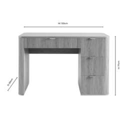 DUSK Hattie Large Dressing Table with Drawers - Warm White - thumbnail 7