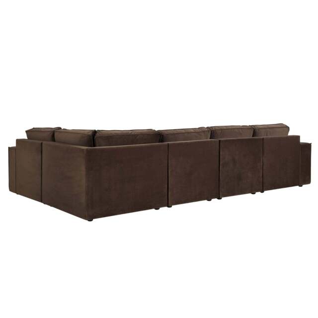 DUSK Brooklyn Large Right Hand L-Shape Sofa - Cappuccino - image 1