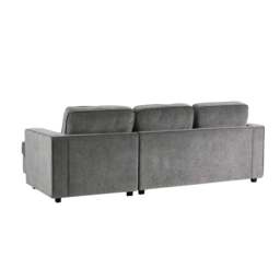 DUSK Soho Left Hand Storage Chaise Sofa - Grey - thumbnail 4