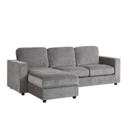 DUSK Soho Left Hand Storage Chaise Sofa - Grey - thumbnail 3