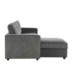 DUSK Soho Left Hand Storage Chaise Sofa - Grey - thumbnail 5