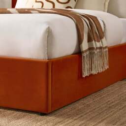 DUSK Ascot Ottoman Storage Bed - Bright Orange - Double - thumbnail 8