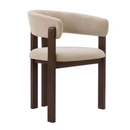 DUSK Bridget Set of 2 Dining Chairs - Chenille Oatmeal - thumbnail 6