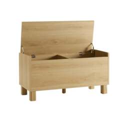 DUSK Avalon Storage Bench - Light Oak Effect - thumbnail 6