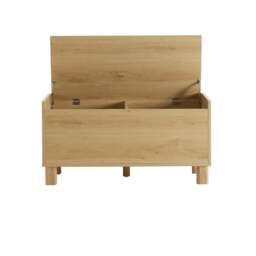 DUSK Avalon Storage Bench - Light Oak Effect - thumbnail 5