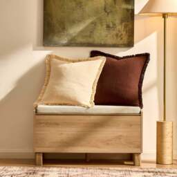 DUSK Avalon Storage Bench - Light Oak Effect - thumbnail 2