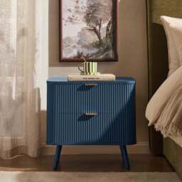 DUSK Hattie 2 Drawer Bedside Table - Teal - thumbnail 2