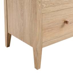 DUSK Nell 2 Drawer Bedside Table - Light Wood - thumbnail 6