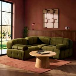 DUSK Bondi Small Corner Sofa - Rich Green - thumbnail 1