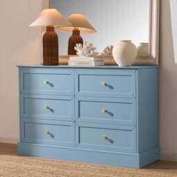 DUSK Ruby 6 Drawer Chest - Sky Blue - thumbnail 2