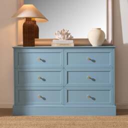 DUSK Ruby 6 Drawer Chest - Sky Blue - thumbnail 1