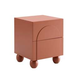 DUSK Rachel Arch Front 2 Drawer Bedside Table - Terracotta - thumbnail 4