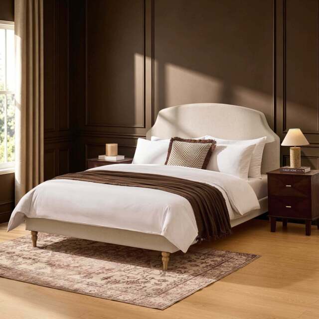 DUSK Surrey Bed Frame - Beige - Double - image 1