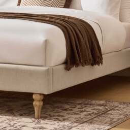 DUSK Surrey Bed Frame - Beige - Double - thumbnail 6