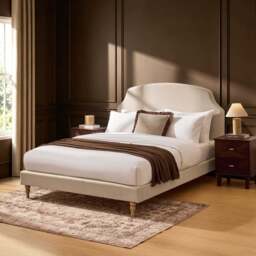 DUSK Surrey Bed Frame - Beige - Double - thumbnail 2