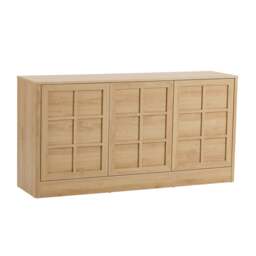 DUSK Carly 3 Door Sideboard - Light Oak Effect - thumbnail 3