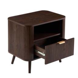 DUSK Hattie 1 Drawer Bedside with Shelf - Walnut - thumbnail 5