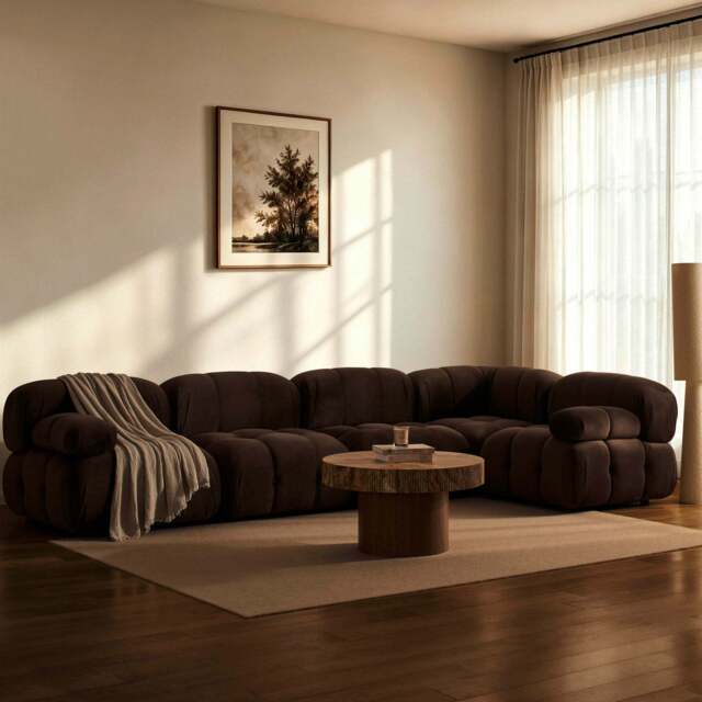 DUSK Bondi Large Right Hand L Shape Sofa - Cappuccino - image 1