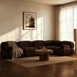 DUSK Bondi Large Right Hand L Shape Sofa - Cappuccino - thumbnail 1