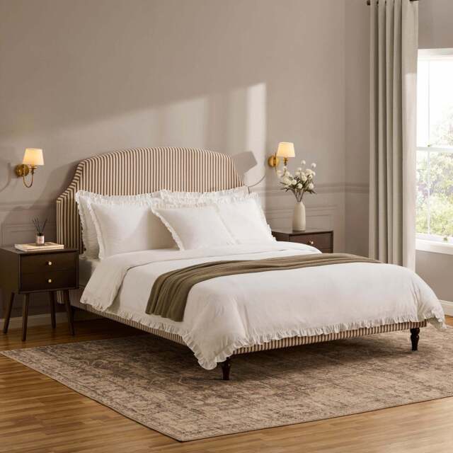 DUSK Surrey Bed Frame - Chocolate Stripe - King Size - image 1