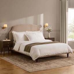 DUSK Surrey Bed Frame - Chocolate Stripe - King Size