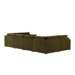 DUSK Miami U Shape Sofa - Chenille Olive - thumbnail 6