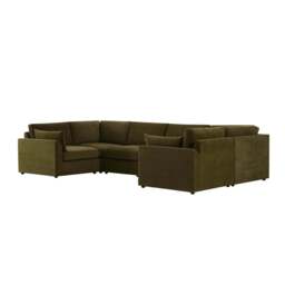 DUSK Miami U Shape Sofa - Chenille Olive - thumbnail 5