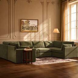 DUSK Miami U Shape Sofa - Chenille Olive - thumbnail 3