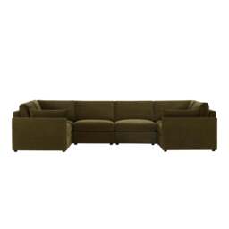 DUSK Miami U Shape Sofa - Chenille Olive - thumbnail 4