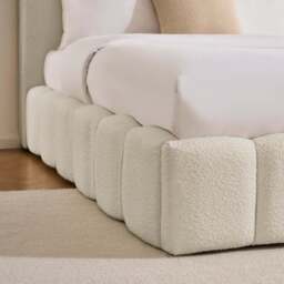 DUSK Cheshire Boucle Ottoman Storage Bed - Off White - Double - thumbnail 4