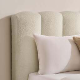 DUSK Cheshire Boucle Ottoman Storage Bed - Off White - Double - thumbnail 3