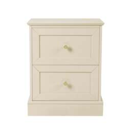 DUSK Ruby 2 Drawer Bedside Table - Cream - thumbnail 3