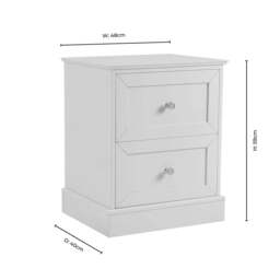DUSK Ruby 2 Drawer Bedside Table - Cream - thumbnail 8