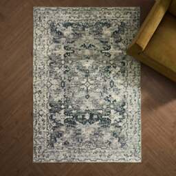 DUSK Zahra Persian Style Machine Washable Rug - Sage - 160 x 230cm - thumbnail 3