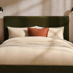 DUSK Oslo Ottoman Storage Bed - Chenille Olive - King Size - thumbnail 5
