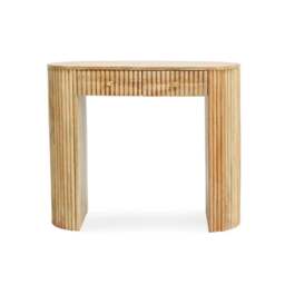 DUSK Finley Mango Wood Dressing Table Console - Natural - thumbnail 6