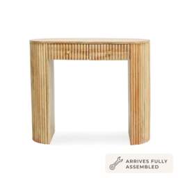 DUSK Finley Mango Wood Dressing Table Console - Natural - thumbnail 3