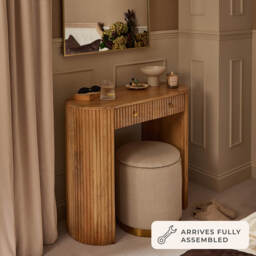 DUSK Finley Mango Wood Dressing Table Console - Natural