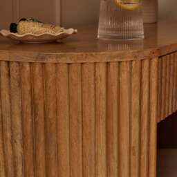 DUSK Finley Mango Wood Dressing Table Console - Natural - thumbnail 2
