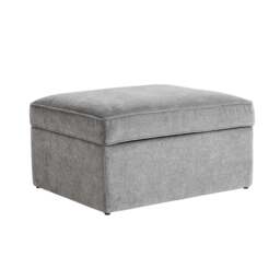 DUSK Soho Ottoman Storage Pouffe - Grey - thumbnail 2