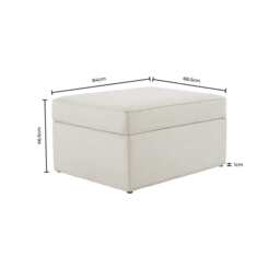 DUSK Soho Ottoman Storage Pouffe - Grey - thumbnail 9