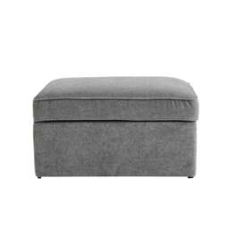 DUSK Soho Ottoman Storage Pouffe - Grey - thumbnail 4