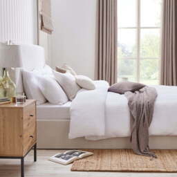 DUSK Portofino Waffle 100% Cotton Duvet Cover 200 Thread Count - White - Single - thumbnail 9