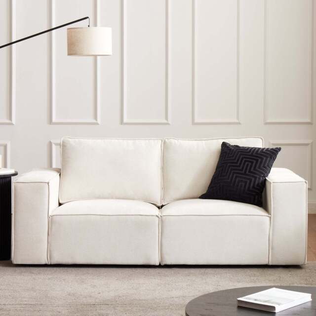 DUSK Brooklyn 2 Seater Sofa - Ivory - image 1