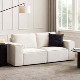 DUSK Brooklyn 2 Seater Sofa - Ivory - thumbnail 3