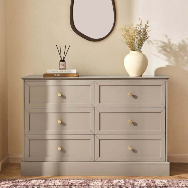 DUSK Ruby 6 Drawer Chest - Taupe - image 1