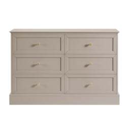 DUSK Ruby 6 Drawer Chest - Taupe - thumbnail 3