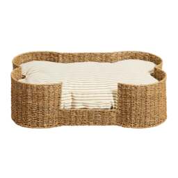DUSK Percy Bone Shaped Seagrass Dog Bed - Natural - Percy Seagrass & Elio Dog Bed Bundle - thumbnail 3